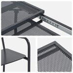 vidaXL Ensemble de salle à manger pour jardin 7 Pièces Anthracite Acier