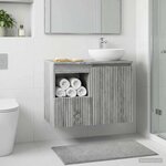 vidaXL Armoire de salle de bain Sonoma gris 30 x 44 5 x 50 cm