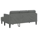 Canapé d'angle 3 places vidaXL Gris foncé 160 cm en tissu