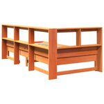 vidaXL Lit bibliothèque sans matelas cire marron 90x190 cm pin massif