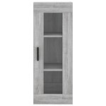 vidaXL Buffet haut Sonoma gris 34 5x34x180 cm Bois d'ingénierie