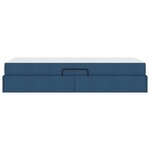 vidaXL Lit avec rangement et matelas Bleu 90 x 200 cm Polyester