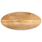 vidaXL Dessus de table 90x40x2 5 cm ovale bois massif de manguier