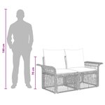 vidaXL Ensemble de canapé de jardin 4 Pièces Noir polyrotin