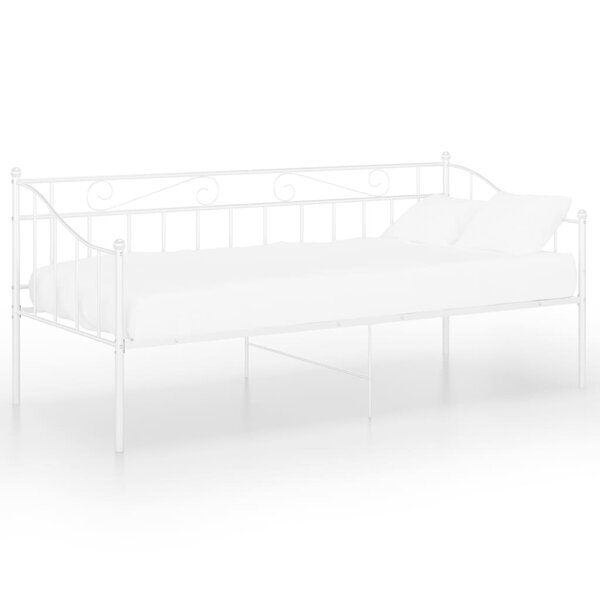 vidaXL Cadre de canapé-lit Blanc Métal 90x200 cm