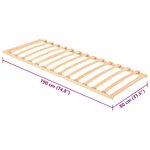 vidaXL Sommier à lattes Marron 80 x 190 cm Bois de hêtre massif