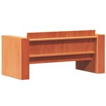 vidaXL Canapé de jardin 2 places cire marron bois pin massif