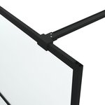 vidaXL Paroi de douche Noir 115x195 cm Verre ESG dépoli