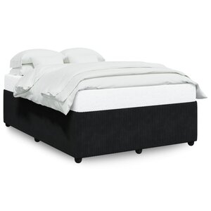 vidaXL Cadre de lit Noir 140x190 cm Velours