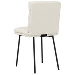 vidaXL Chaises à manger lot de 2 Crème Velours