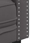 vidaXL Ensemble de canapé Chesterfield 3 Pièces gris similicuir