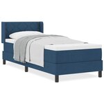 vidaXL Lit boxspring avec matelas avec matelas Bleu 80 x 200 cm
