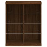 vidaXL Buffet avec lumières LED chêne marron 81x37x100 cm