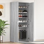 vidaXL Meuble à Chaussures Gris Sonoma 80x39x180 cm Bois d'ingénierie