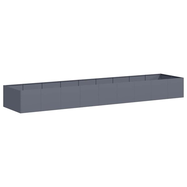 vidaXL Jardinière anthracite 360x80x40 cm acier