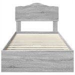vidaXL Lit de Rangement Gris Sonoma 90 x 200 cm Bois d'ingénierie