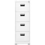 vidaXL Classeur Blanc 46x62x133 cm Acier