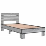 vidaXL Cadre de lit sans matelas sonoma gris 75x190 cm