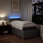 vidaXL Sommier à lattes de lit avec matelas Taupe 90x190 cm Tissu