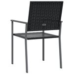 vidaXL Chaises de jardin lot de 6 noir 54x62 5x89 cm résine tressée