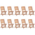 vidaXL Ensemble à manger de jardin 11 Pièces 280x90x75 cm bois d'acacia