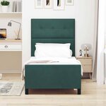 vidaXL Cadre de lit avec tête de lit Vert foncé 90 x 190 cm Velours