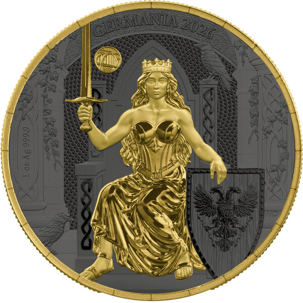 Monnaie GERMANIA Special ANA Edition 1 Oz Argent 5 Mark Germania 2026 (PRÉCOMMANDE)