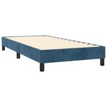 vidaXL Sommier à lattes de lit avec matelas Bleu foncé 100x200 cm