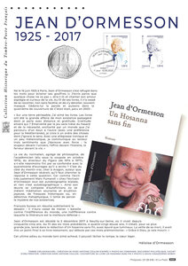 Document philatélique - Jean d'Ormesson (1925-2017)