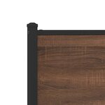 vidaXL Cadre de lit en métal sans matelas chêne marron 150x200 cm