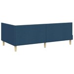 vidaXL Cadre de lit d'angle Bleu 90 cm x 190 cm Tissu et Contreplaqué
