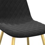 vidaXL Chaises à manger lot de 4 Noir Velours