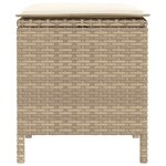vidaXL 2 pc Pouf de Jardin Rotin PE Beige et crème