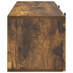 vidaXL Meuble TV mural Chêne fumé 78 5 x 31 x 30 cm Bois d'ingénierie