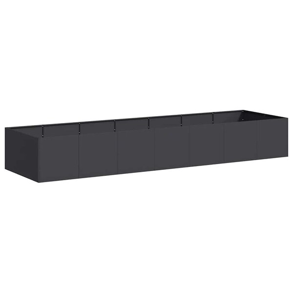 vidaXL Jardinière noir 280x80x40 cm acier