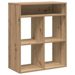 vidaXL Bibliothèque chêne artisanal 66x31x80 cm bois d'ingénierie