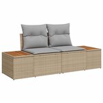 vidaXL Ensemble de canapé de jardin 9 Pièces Beige et Gris clair