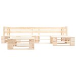 vidaXL Canapés de jardin palette 4 Pièces Naturel Bois