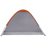 vidaXL Tente de camping à dôme 2 personnes gris et orange imperméable