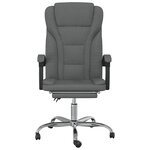 vidaXL Fauteuil inclinable de bureau Gris foncé Tissu