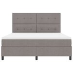vidaXL Lit à ressorts avec matelas Taupe 180 x 200 cm tissu