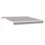 vidaXL Auvent Rétractable Gris clair 300 x 250 cm Tissu et Métal