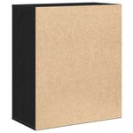 vidaXL Buffet avec tiroir Chêne noir 60 x 31 x 70 cm Bois d'ingénierie