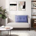 vidaXL Coussin de Dos Bleu denim 80 x 19 x 50 cm tissu