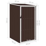 vidaXL Abri de jardin Marrron 87x98x159 cm Acier galvanisé