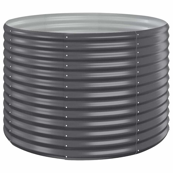 vidaXL Lit surélevé de jardin Acier galvanisé Anthracite
