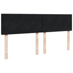 vidaXL Sommier à lattes de lit et matelas Noir 200x200 cm Velours