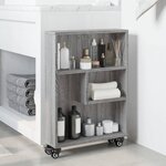 vidaXL Chariot de rangement étroit sonoma gris bois d'ingénierie