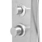 vidaXL Système de panneau de douche Acier inoxydable Carré