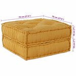 vidaXL Pouf modulaire jaune 70x70x36 tissu